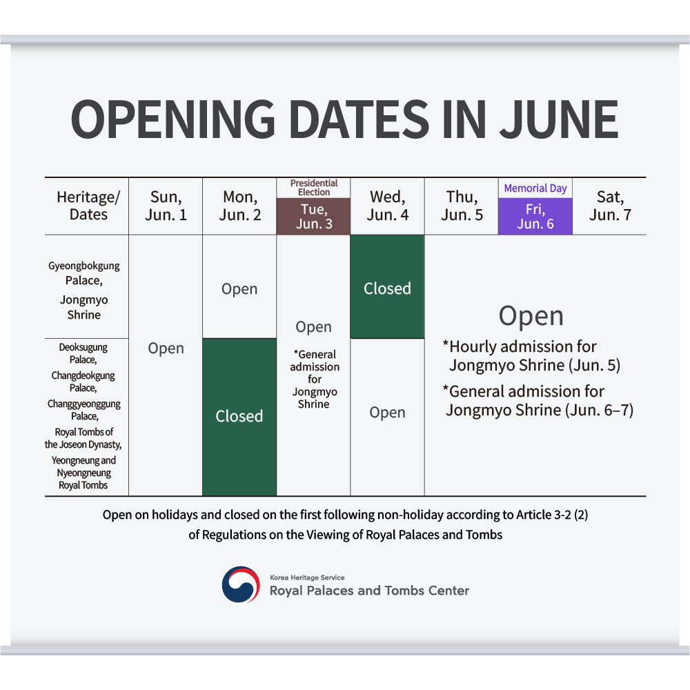 OPENING DATES IN JUNE